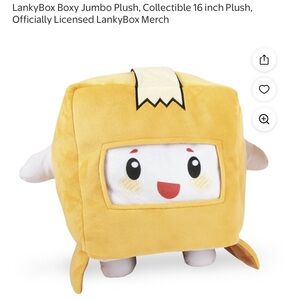 Boxy Jumbo Plush - Yellow Cube Toy